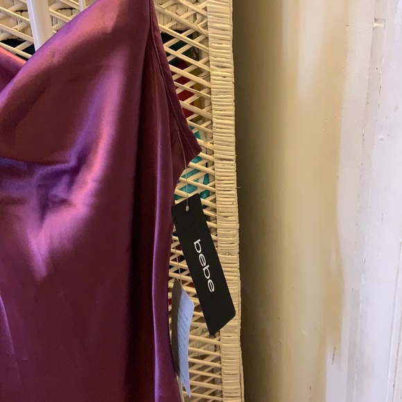 purple silk slip dress - Picture 3 of 4